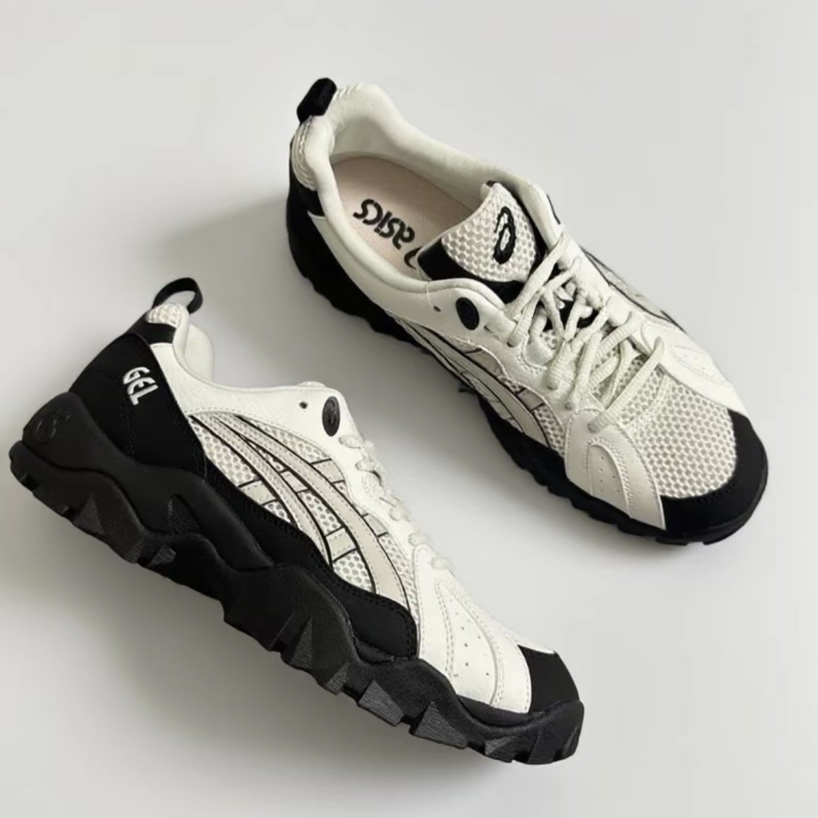 ASICS GEL-TRUCK 米白黑 網面拼接 老爹鞋 復古休閒 百搭 情侶鞋 1203A714-020