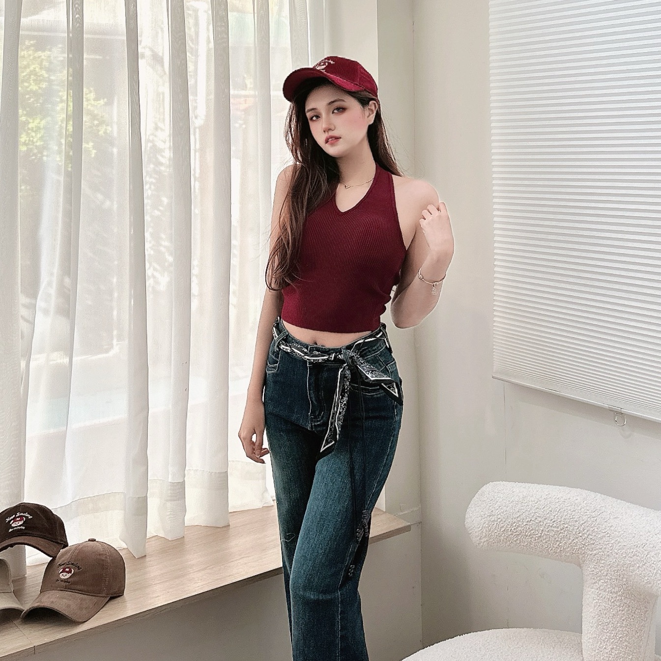 掛脖針織胸墊BRATOP/四色