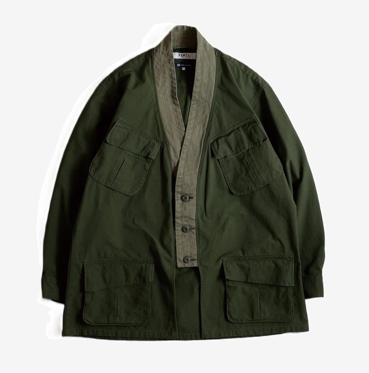 10/7 UPDATED: FDMTL JAPAN 2025 A/W HAORI JUNGLE JACKET RINSE (FA25TP44B) - OLIVE PRE ORDER ITEM (預訂中)