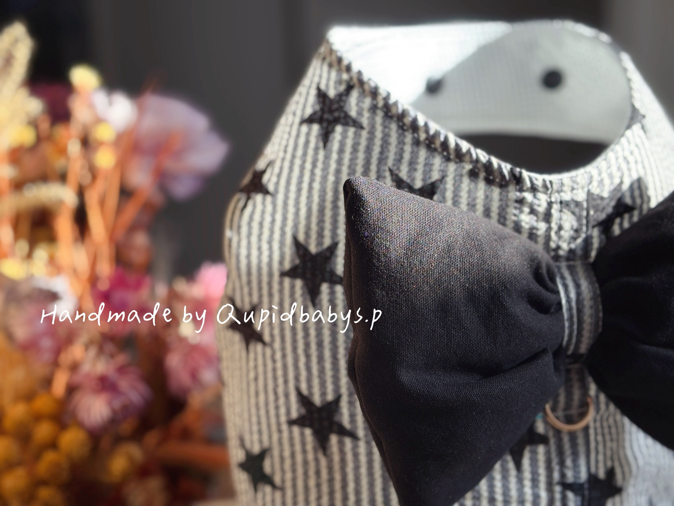 黑條紋星星 男爵胸背衣(4XL)