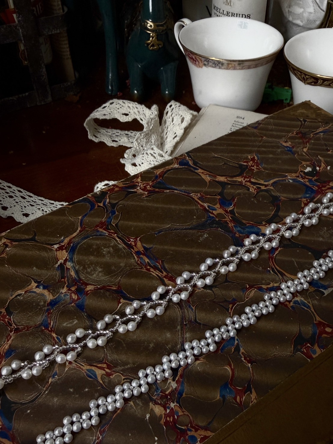 ✨【藤蔓】冷光珍珠編織頸鏈