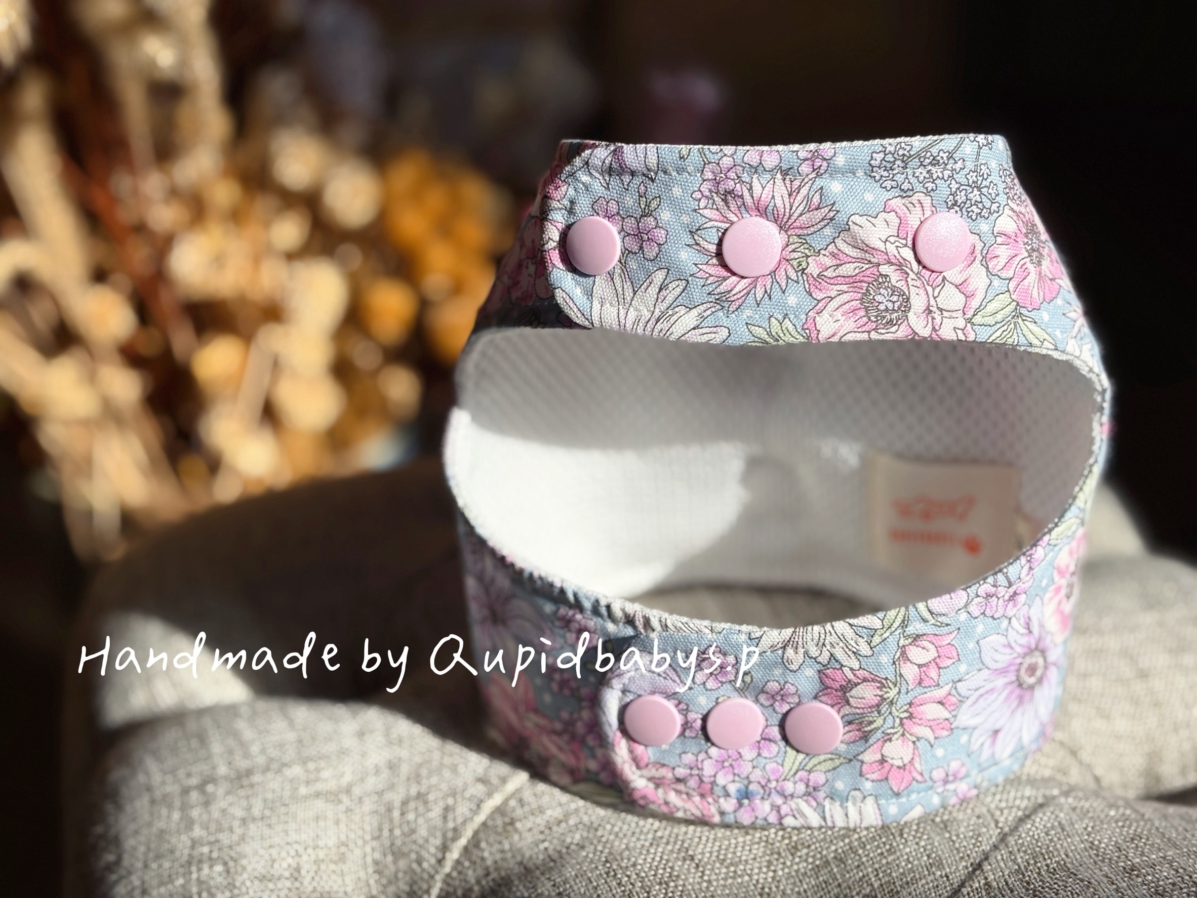 霧藍水玉花朵 男爵胸背衣(M)