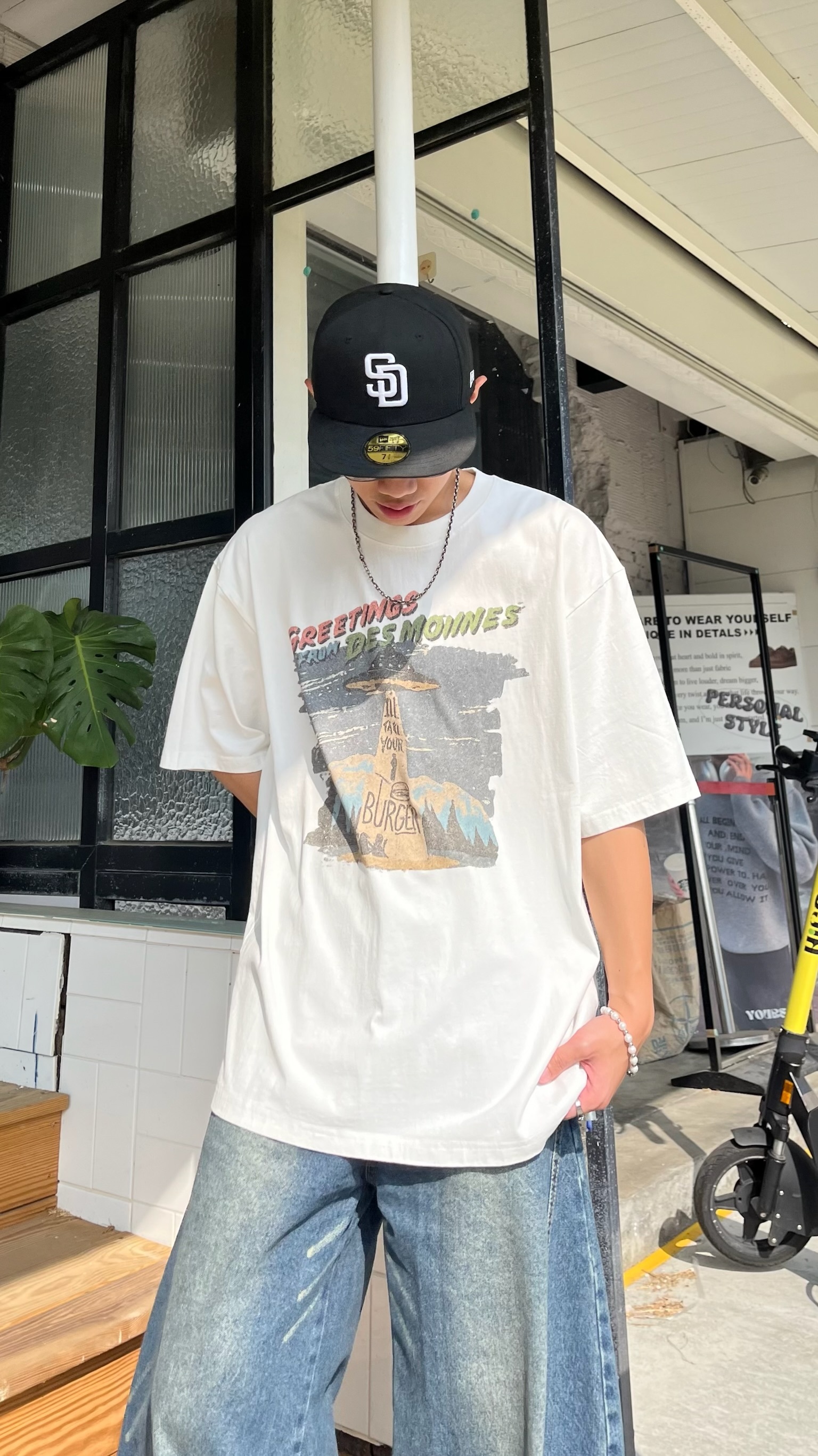 Select By Yourˊs 飛碟漢堡王水洗寬鬆短 Tee（3colors）