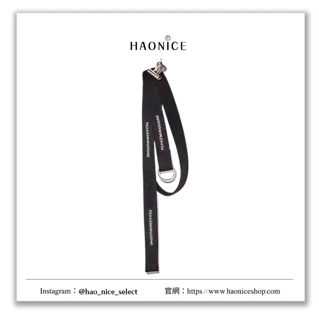 【HAO NICE 】100%韓國正品🇰🇷 PEACEMINUSONE 權志龍GD同款pmo字母超長帆布皮帶☠️