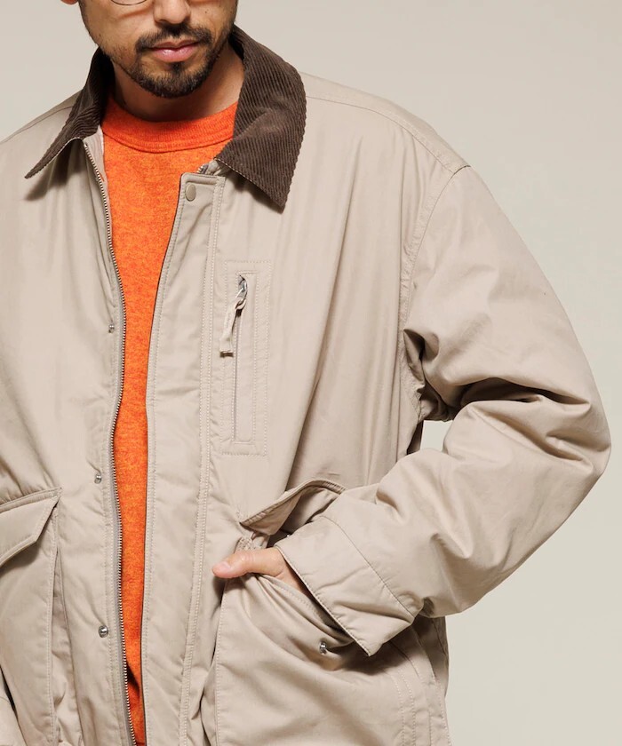 "代購" FREAK'S STORE 翻領燈芯絨 尼龍拉鍊外套