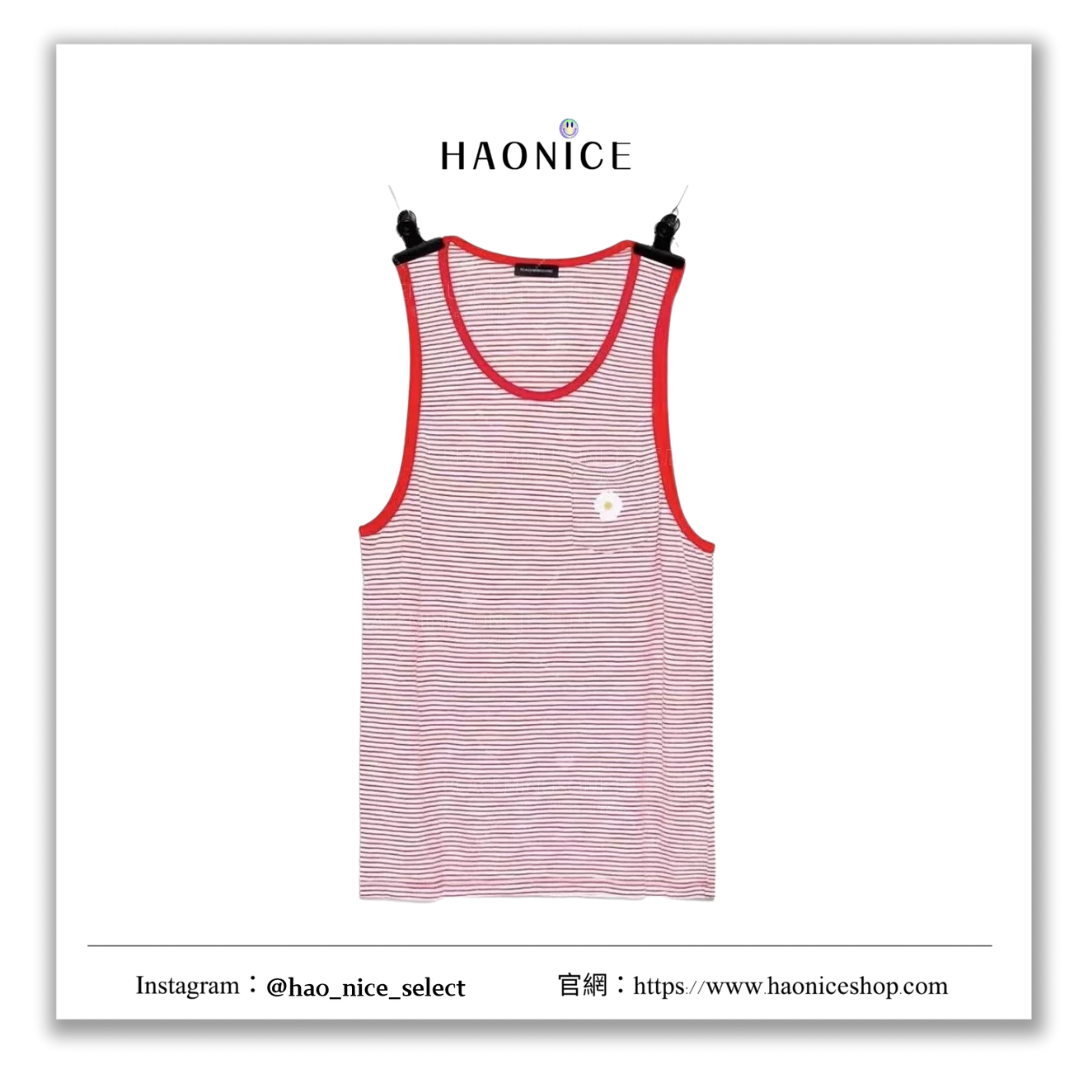 【HAO NICE 】100%韓國正品🇰🇷 PEACEMINUSONE小雛菊刺繡背心GD權志龍同款條紋無袖T恤