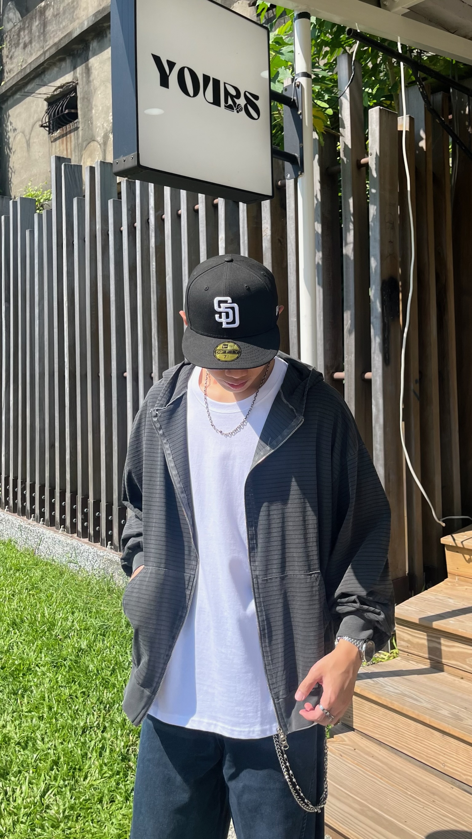 正韓 街頭水洗條紋薄外套 (2colors)