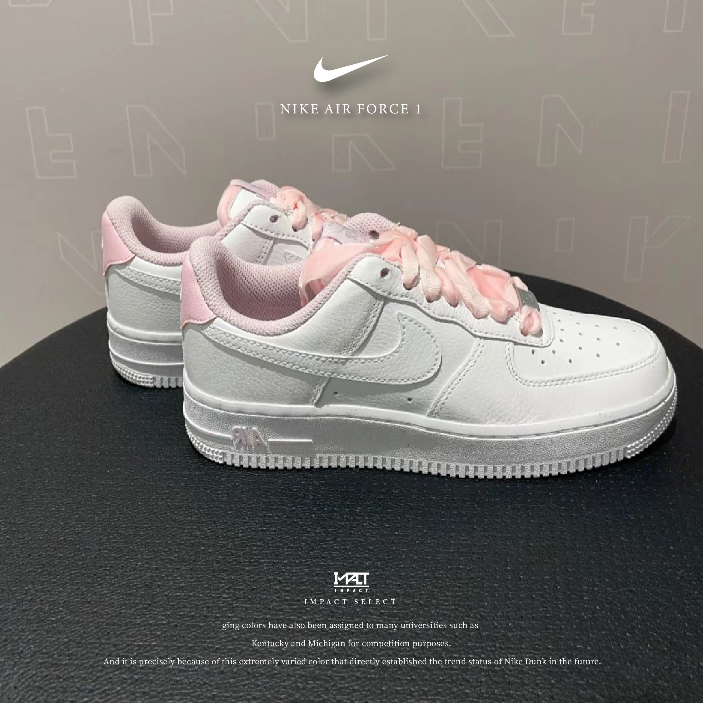Nike Air Force 1 Low 粉紅泡泡 芭蕾緞帶 粉色 HV4403-601