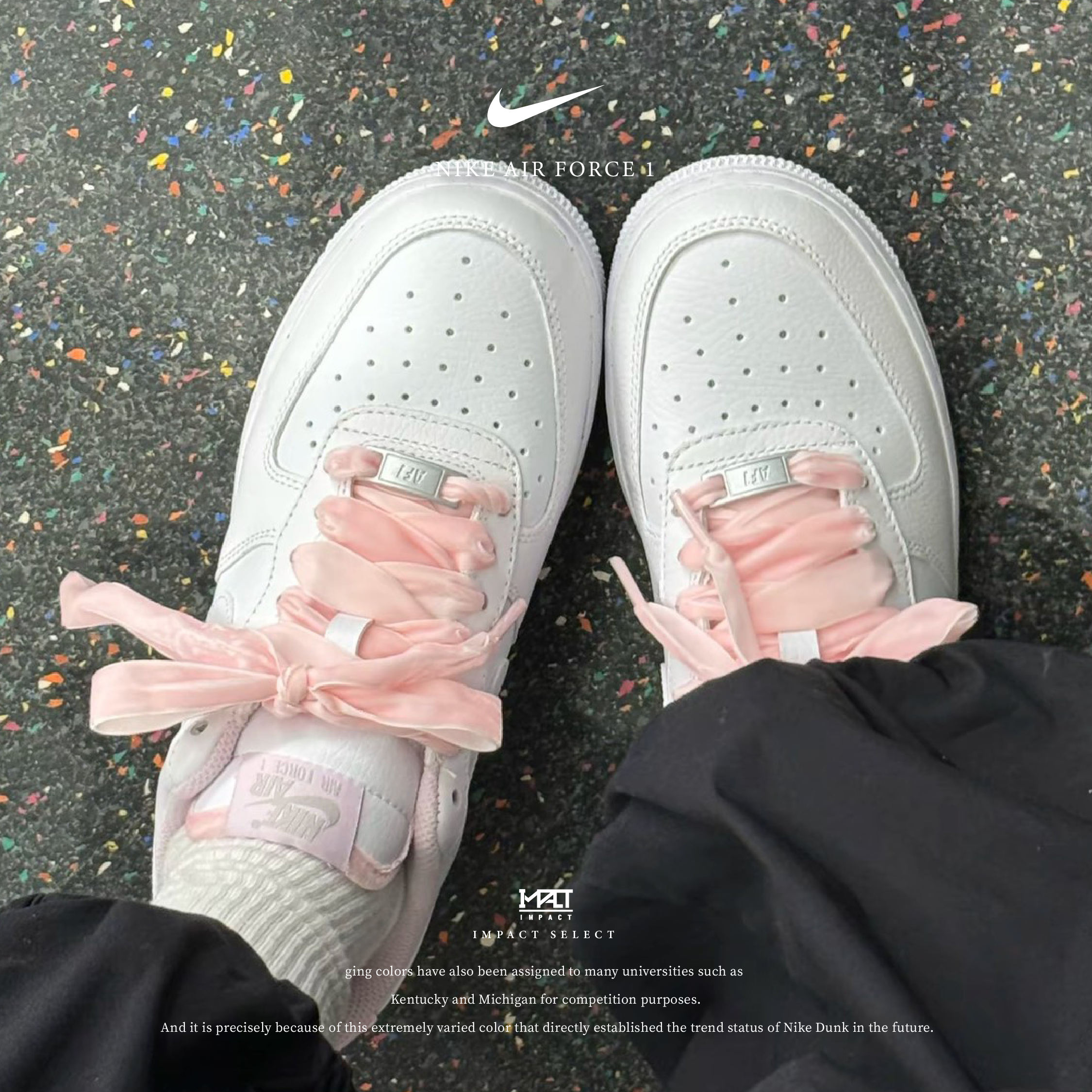 Nike Air Force 1 Low 粉紅泡泡 芭蕾緞帶 粉色 HV4403-601