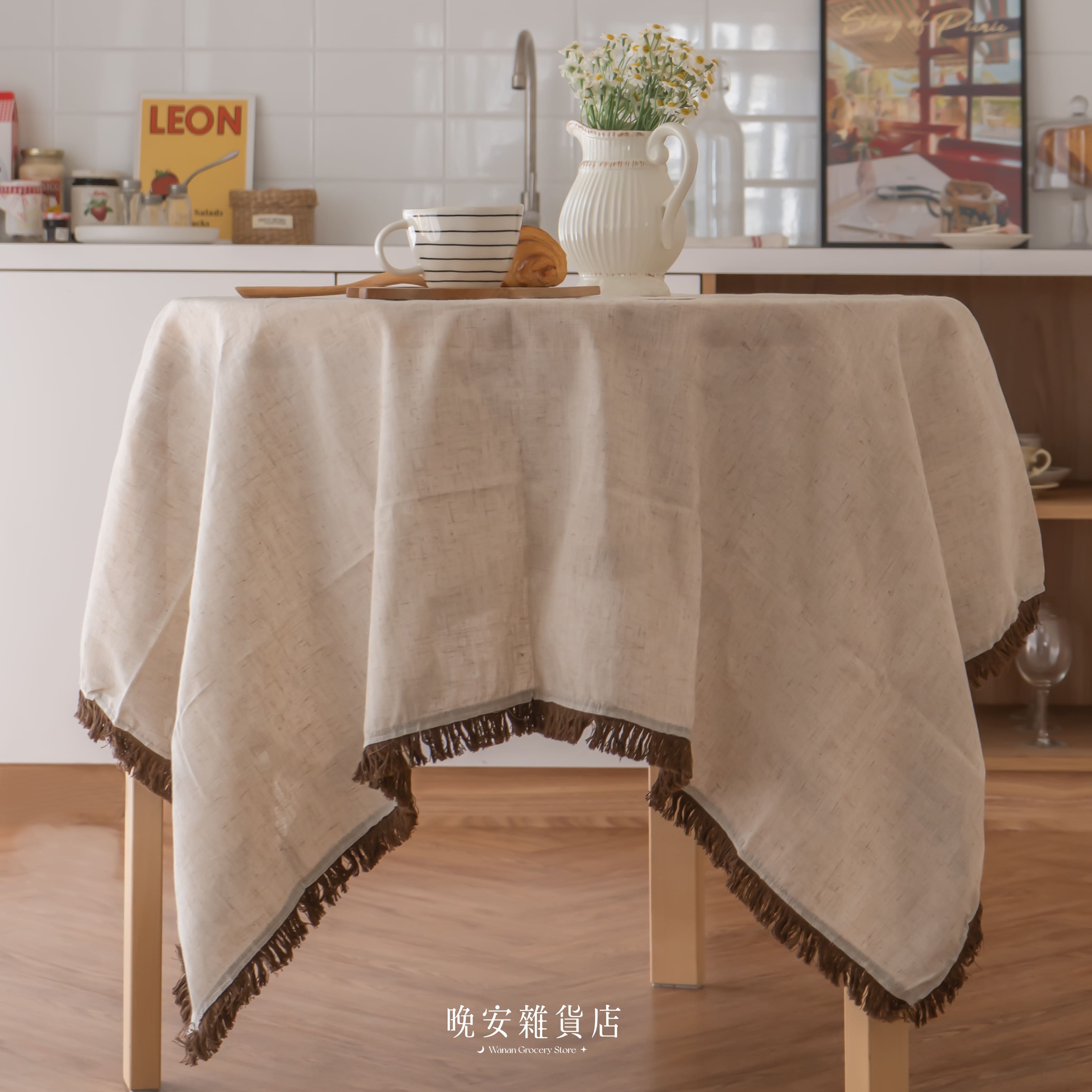 【餐桌佈置】法式復古流蘇餐桌布｜餐巾桌布