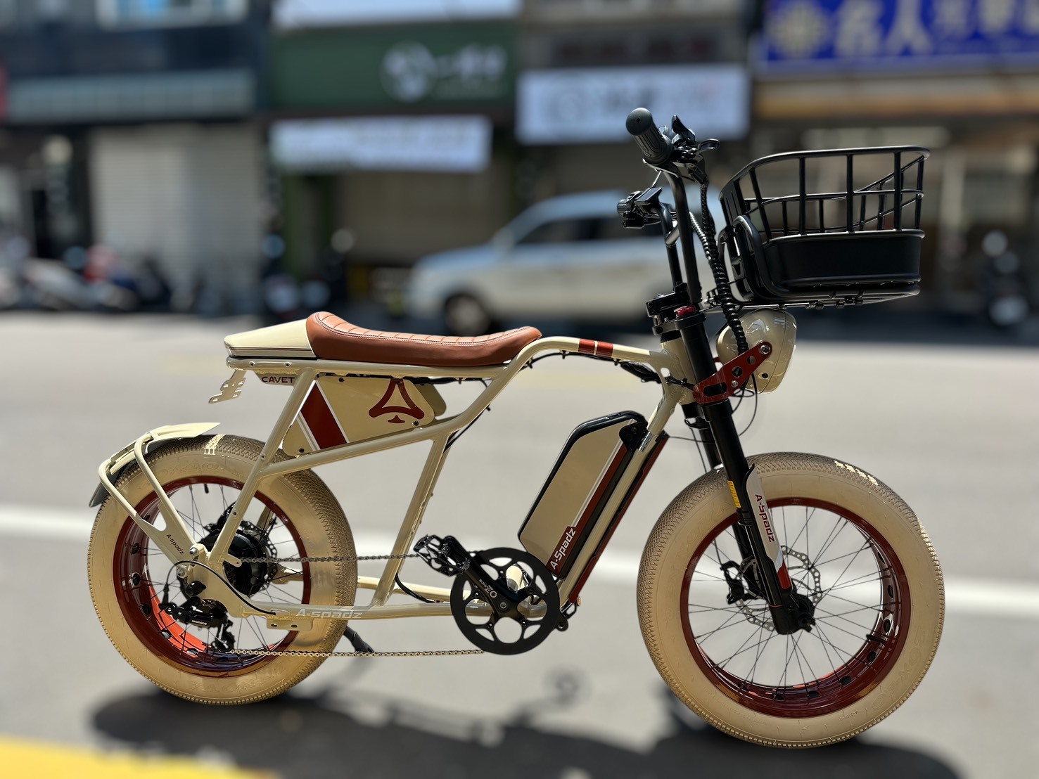美國Aspadz Cavet 電輔胖胎車 48V15AH/20AH電動車  /奶茶色