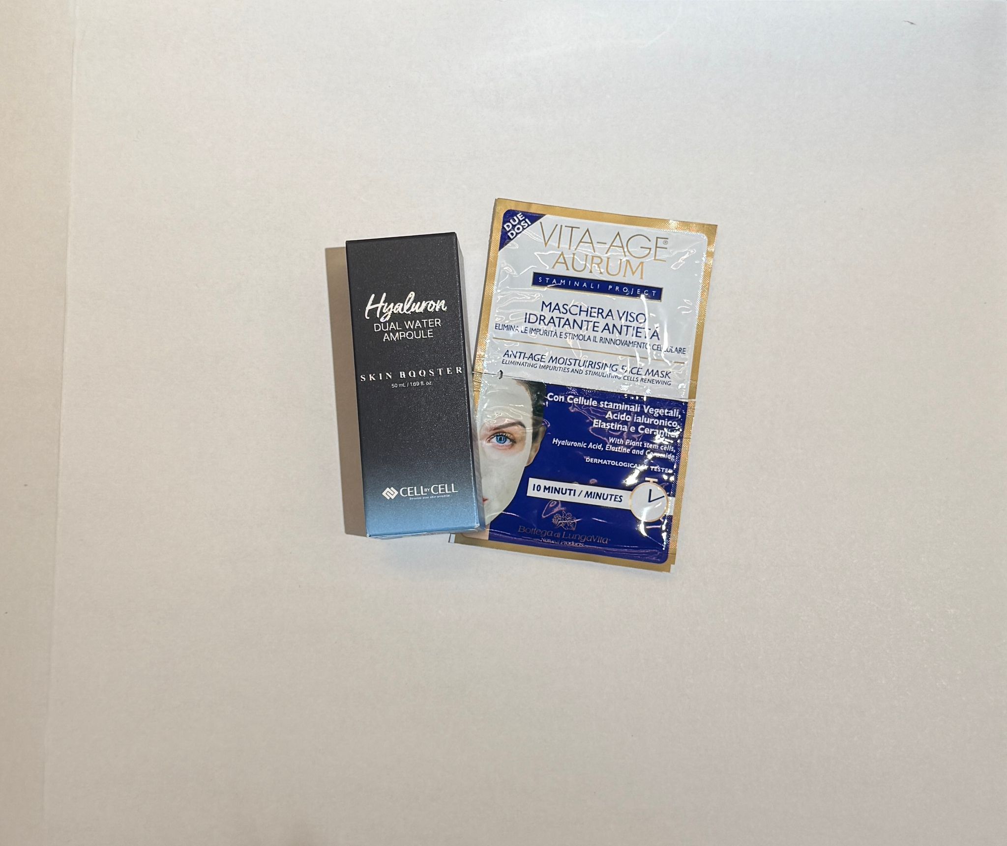 2）CellbyCell Hyaluron ampolue 50ml 送vita age 水份cream mask 2包 優惠$198