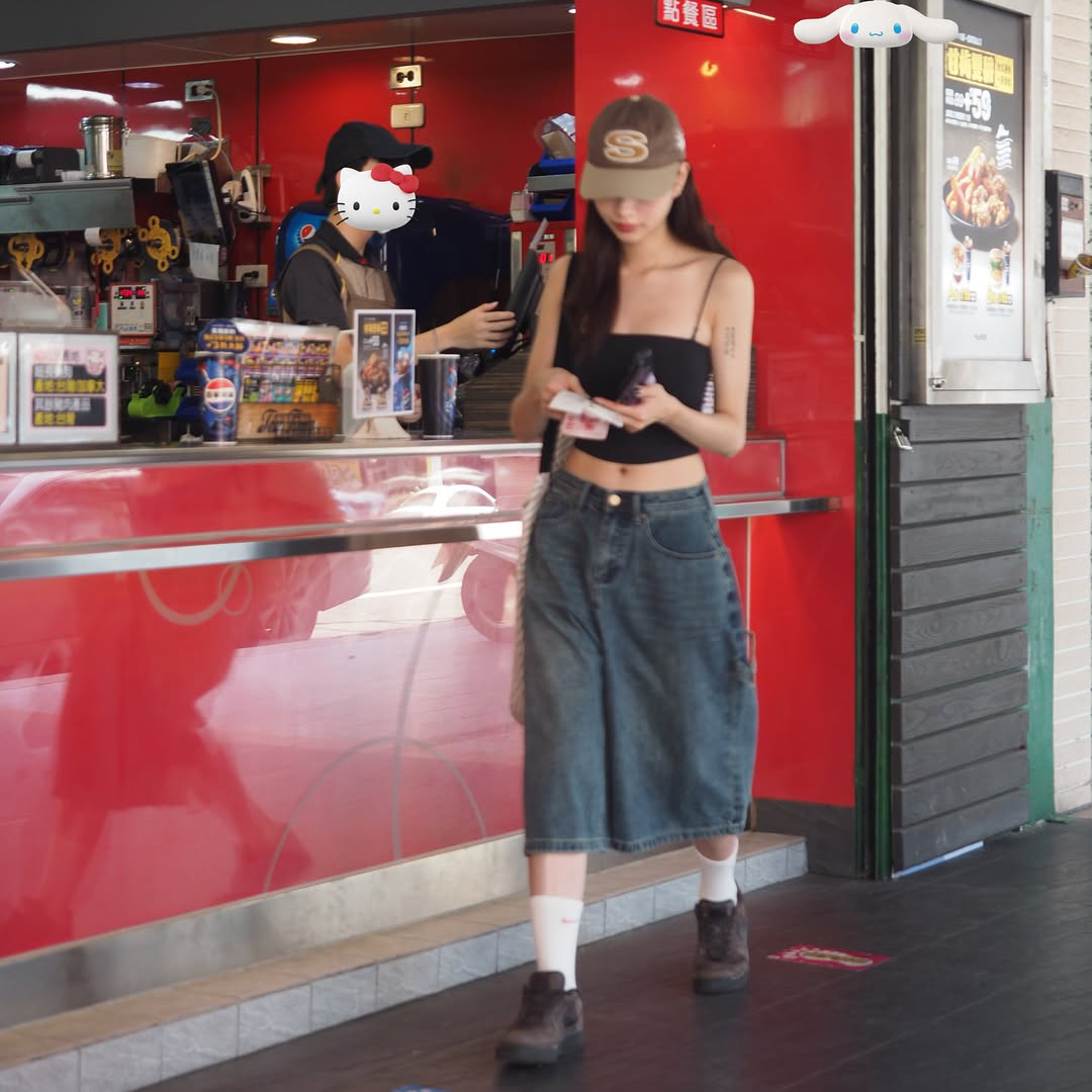 做舊七分牛仔短褲(in stock)