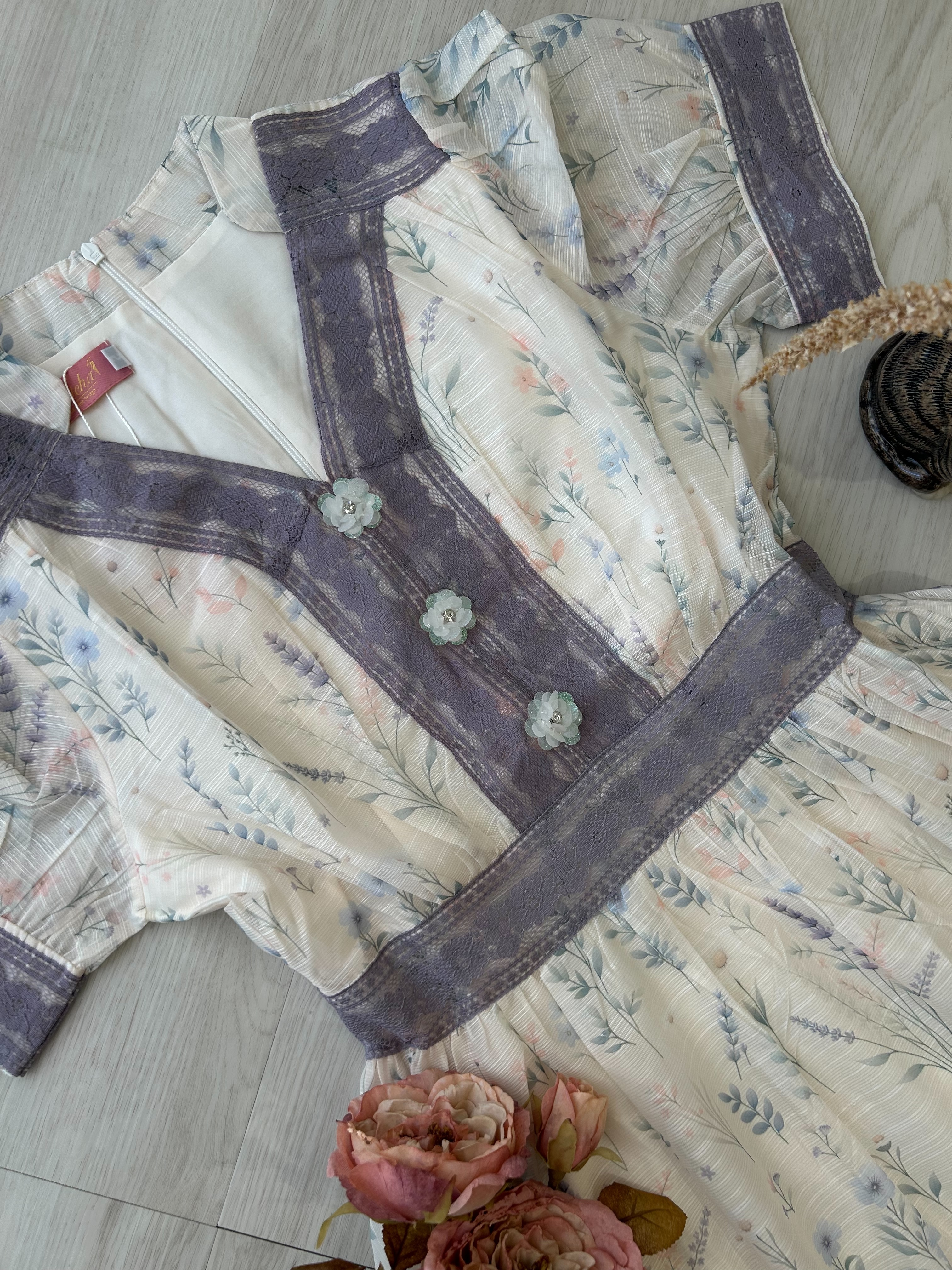 朵塔-韓風家紫色拼接洋