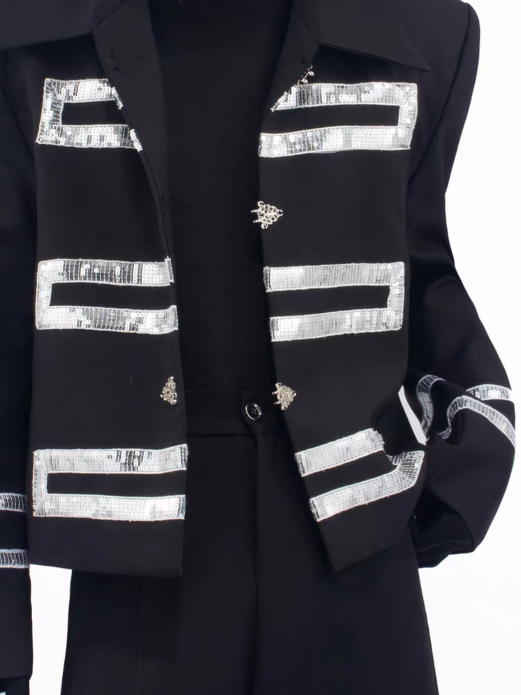 亮片拿破崙夾克