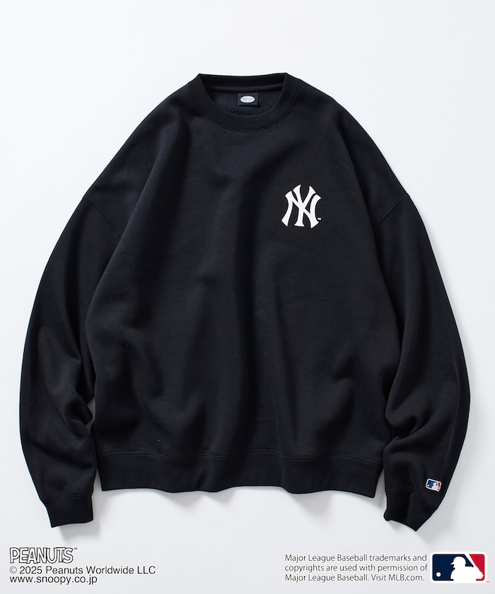 日本 MLB × PEANUTS 別注｜YANKEES 背後印花大學T