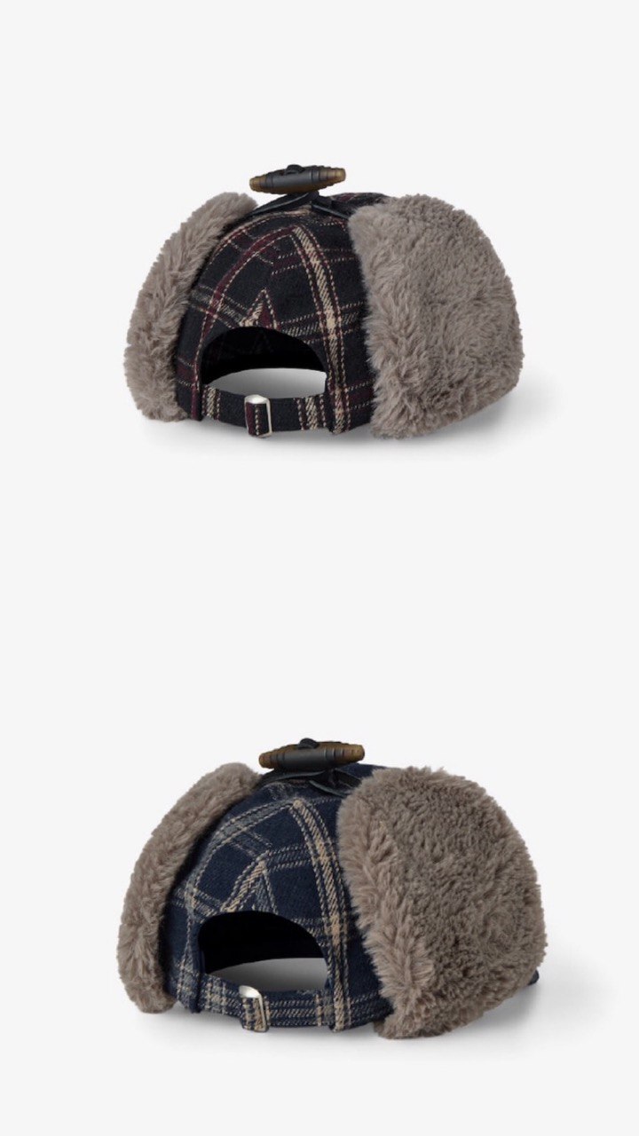 aeae】WEB LOGO TROOPER CAP [ BLACK / NAVY ]