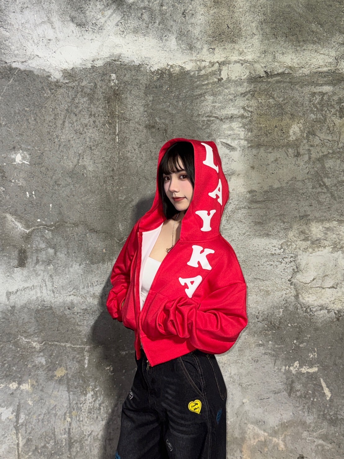 (GOAL)發泡字體 短版連帽外套 女生款 L25-LC323