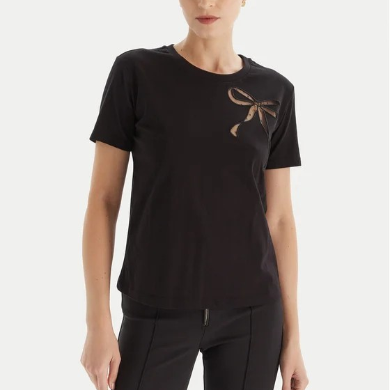 1TS1008-006 TWINSET T-Shirt Black #252TT2312 (C-K11-E)