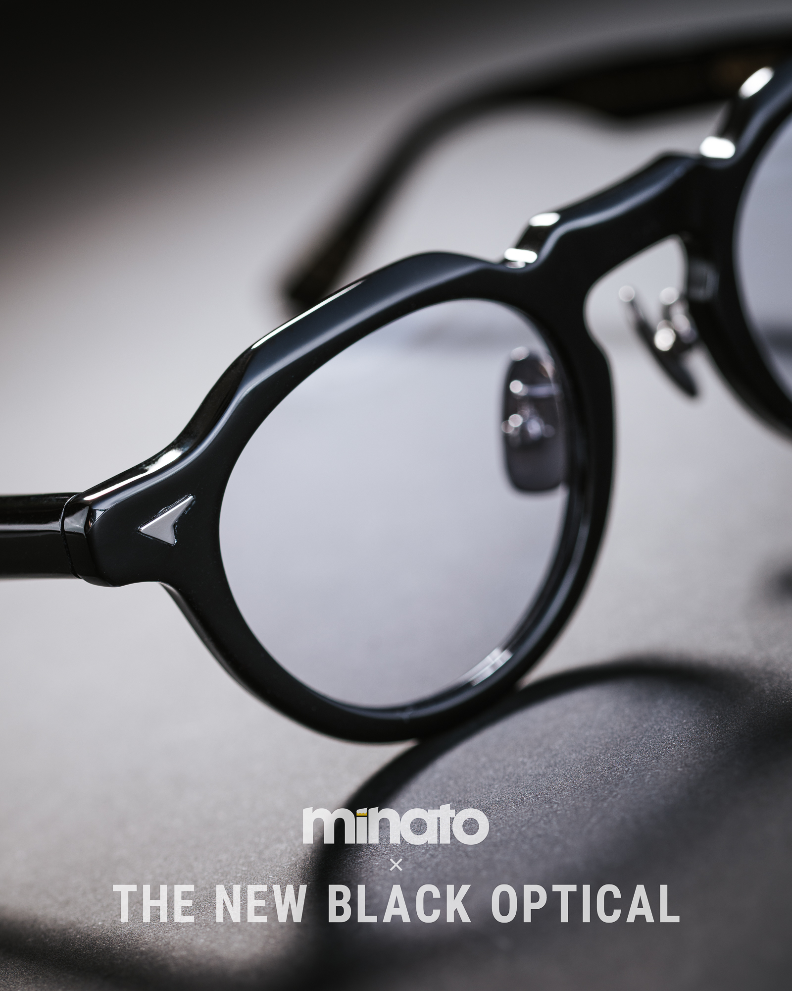 品川義則 X Minato X The New Black Optical Y1 Black 黑色