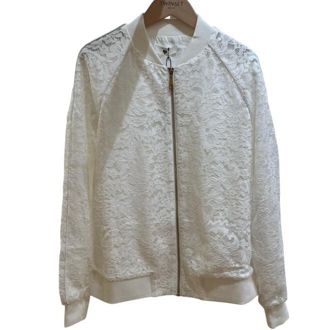1TS1008-039 TWINSET Jacket White #252LL2JAA (C-EU-E)