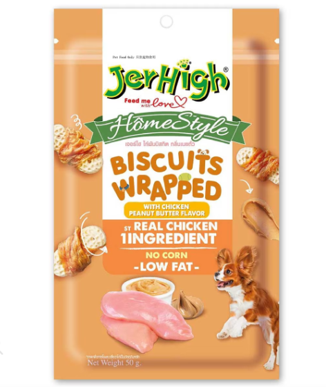 泰國Jerhigh花生醬鷄肉餅乾 50g 犬食