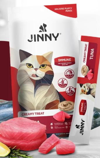 泰國JINNY CREAMY TREAT 吞拿魚口味肉醬 75g (5支裝)