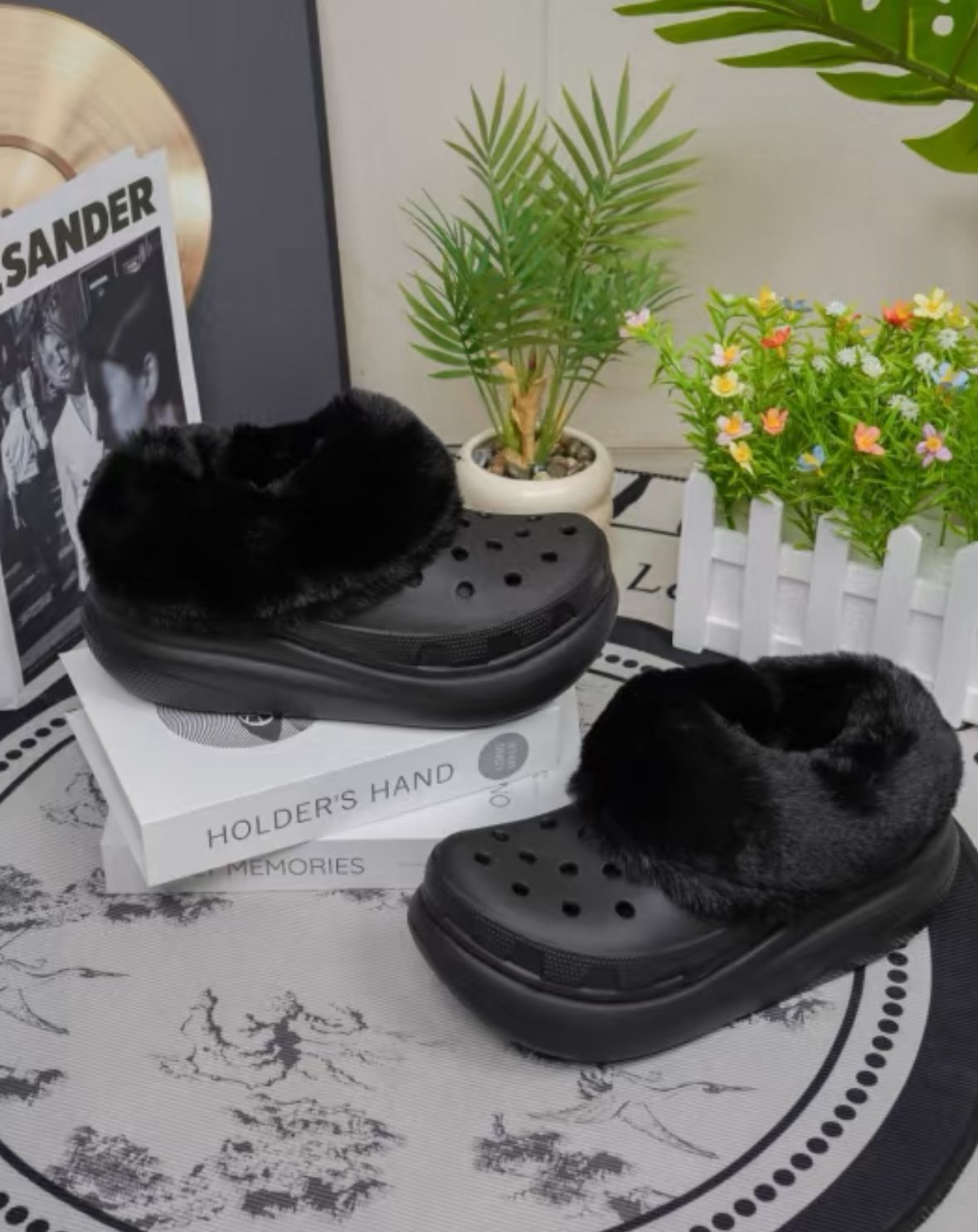 【現貨】CROCS Classic Furever Crush H100764 毛毛襯裡洞洞鞋