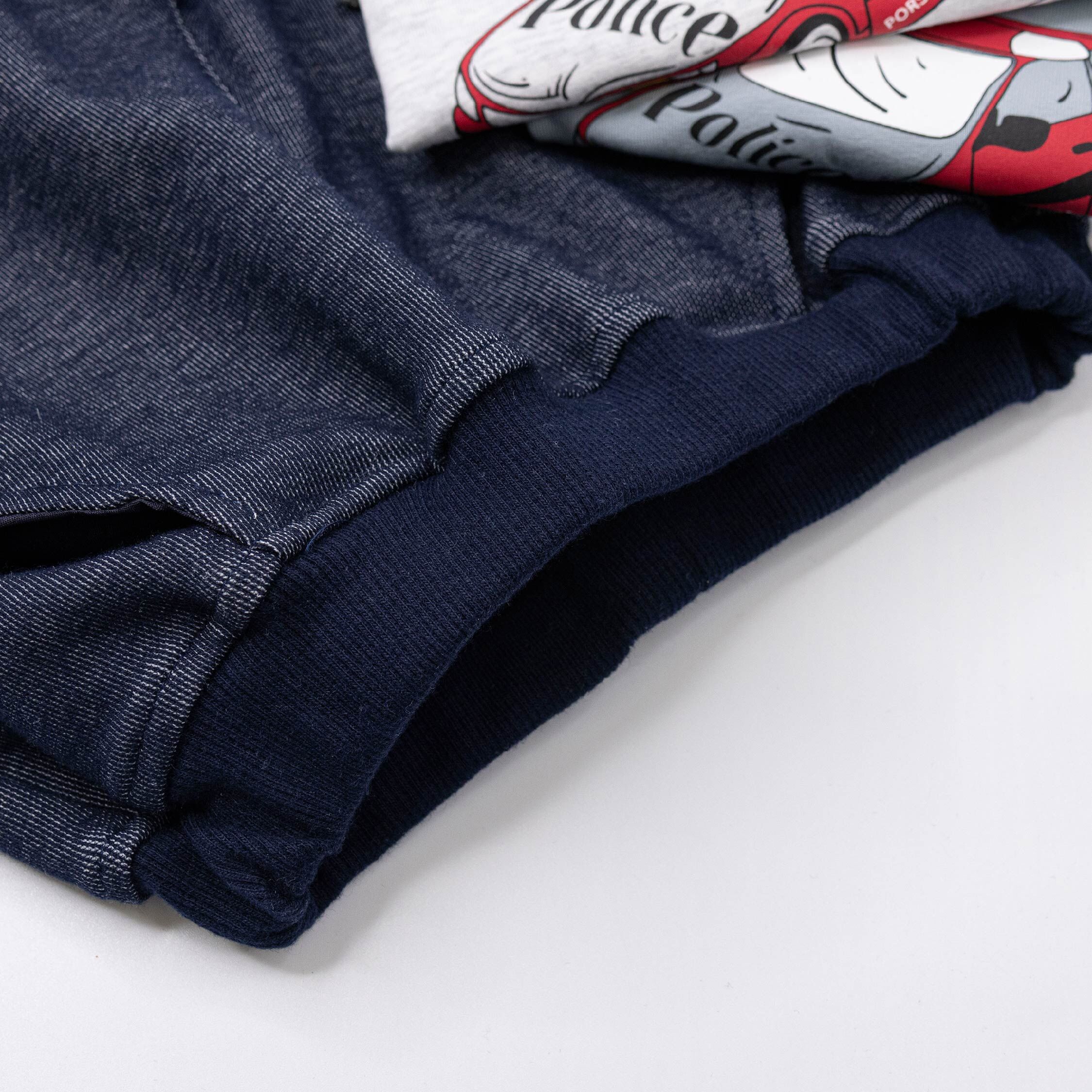 波紳士【22536】帥氣車車拼接設計縮口褲