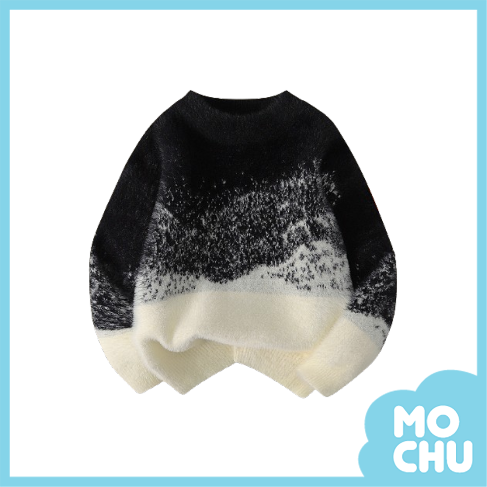 漸變色水貂絨針織毛衣(四色)