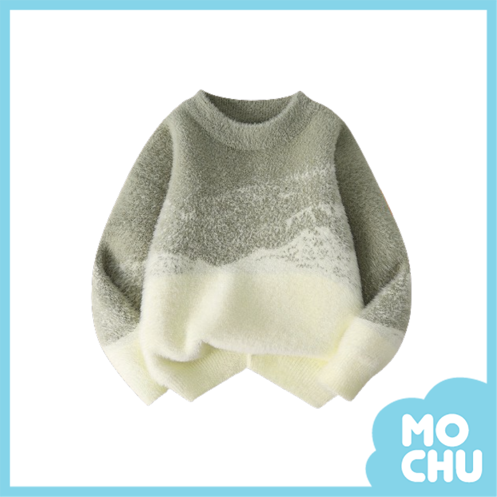 漸變色水貂絨針織毛衣(四色)