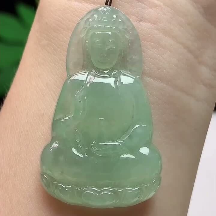 翡翠晴底素衣觀音,天然翡翠A玉, 緬甸玉, Jade, Jadeite