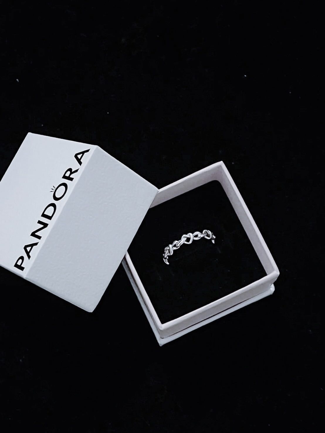 PANDORA 潘多拉 心意交織 莫比烏斯環 925銀 戒指 銀色 不可調節