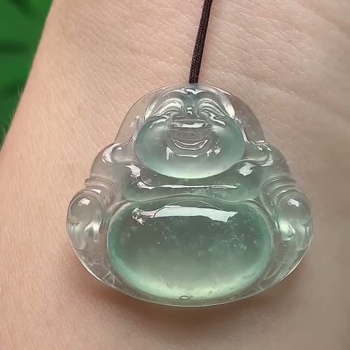 翡翠冰種晴底佛公,天然翡翠A玉, 緬甸玉, Jade, Jadeite