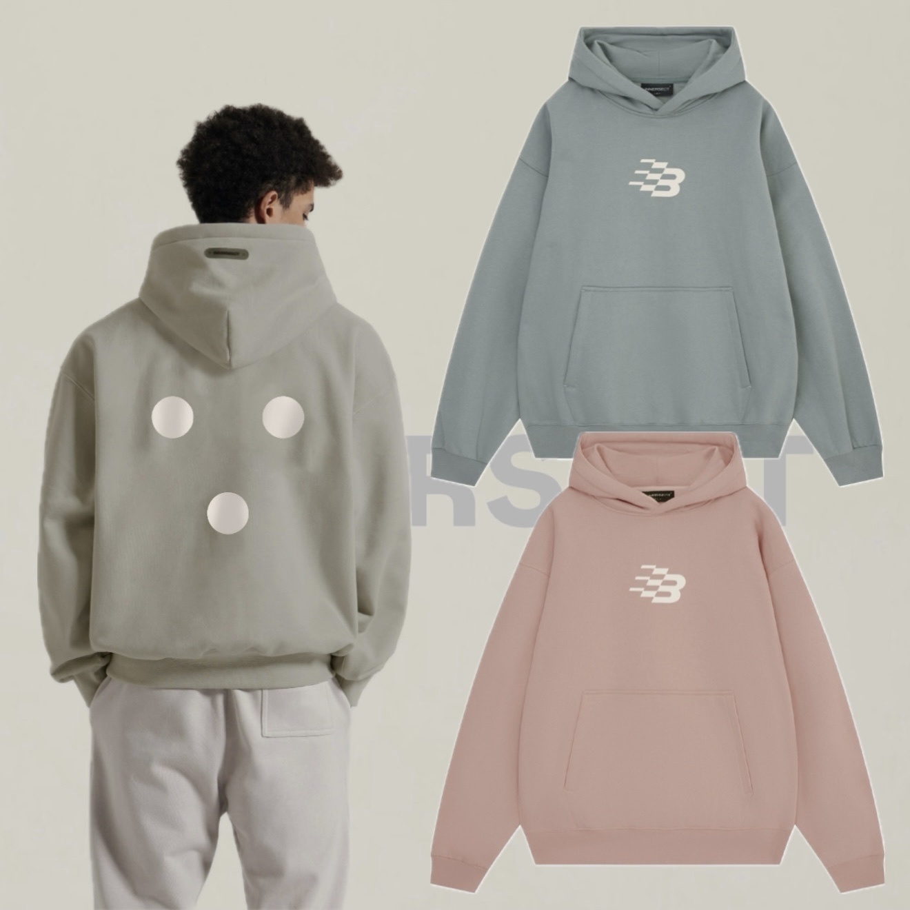 陳冠希 Clot INNERSECT 三生萬物 FOG ESSENTIAL 胸口水波紋 背後三點 連帽上衣 帽TEE 帽踢 INN25FWTHD618