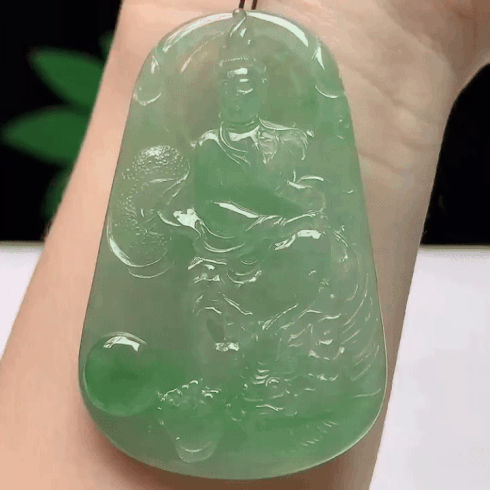 924355 翡翠飄綠御龍觀音
