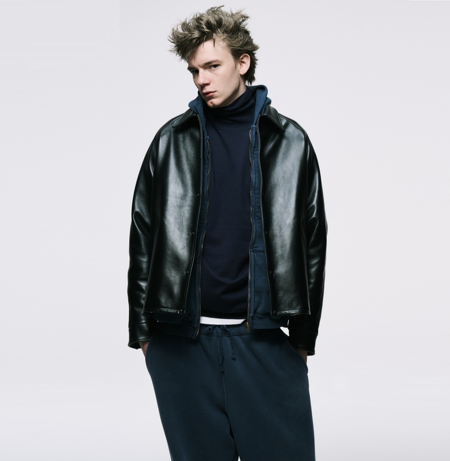 A.PRESSE 2025 LEATHER JACKET (25AAP-01-03) - BLACK PRE ORDER ITEM (預訂中)