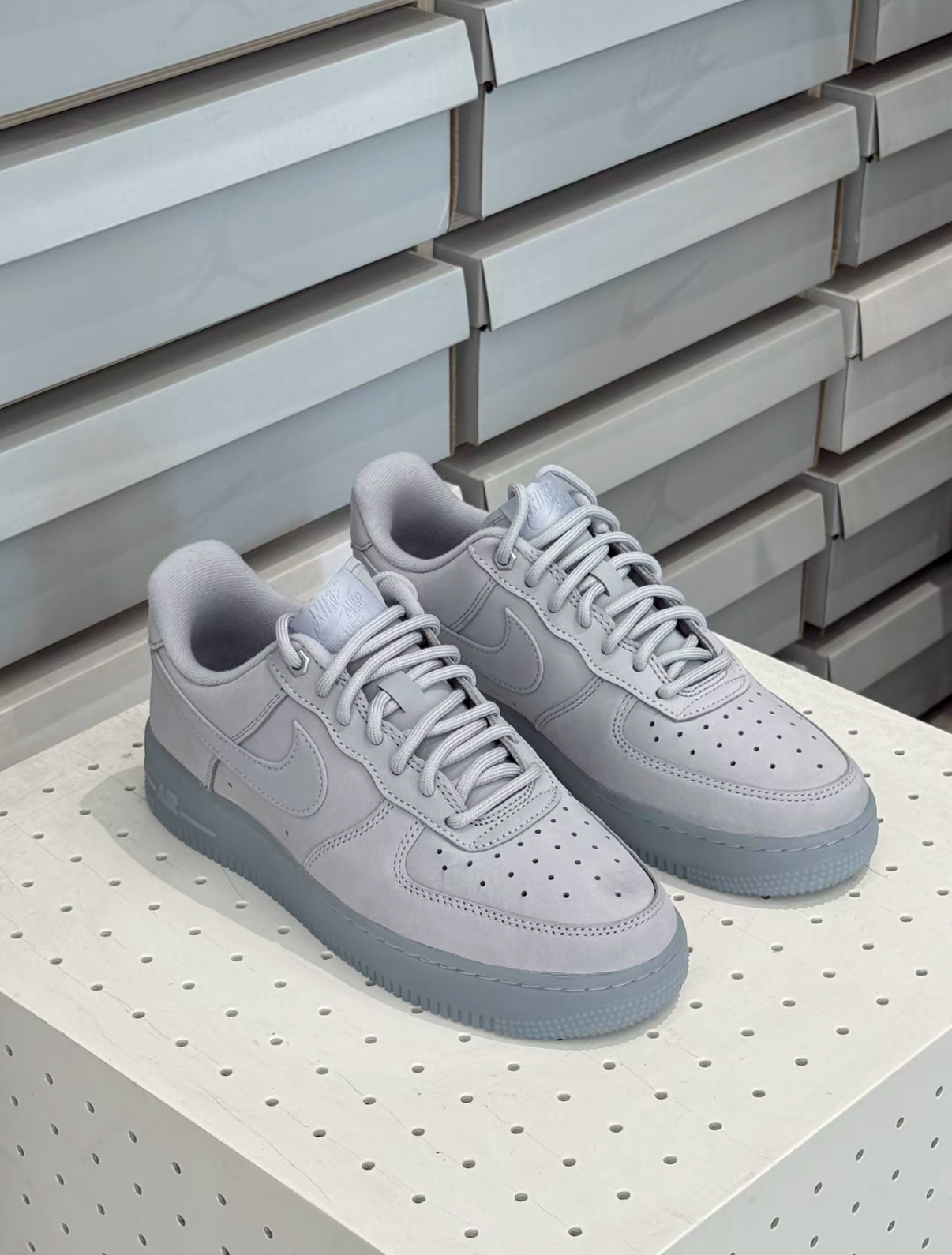 Nike Air Force 1 AF1 水泥灰 淺灰色 灰色 磨砂麂皮 果凍底 男女款 CJ9179-002/預購