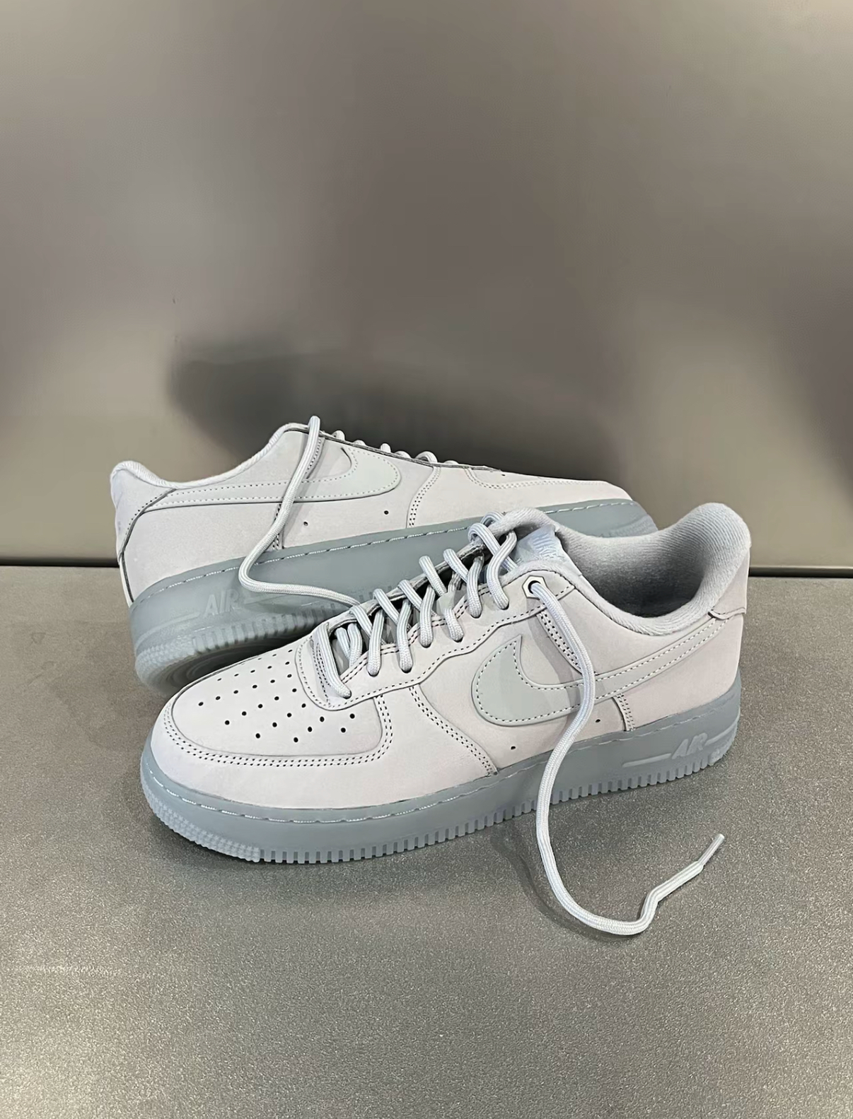Nike Air Force 1 AF1 水泥灰 淺灰色 灰色 磨砂麂皮 果凍底 男女款 CJ9179-002/預購