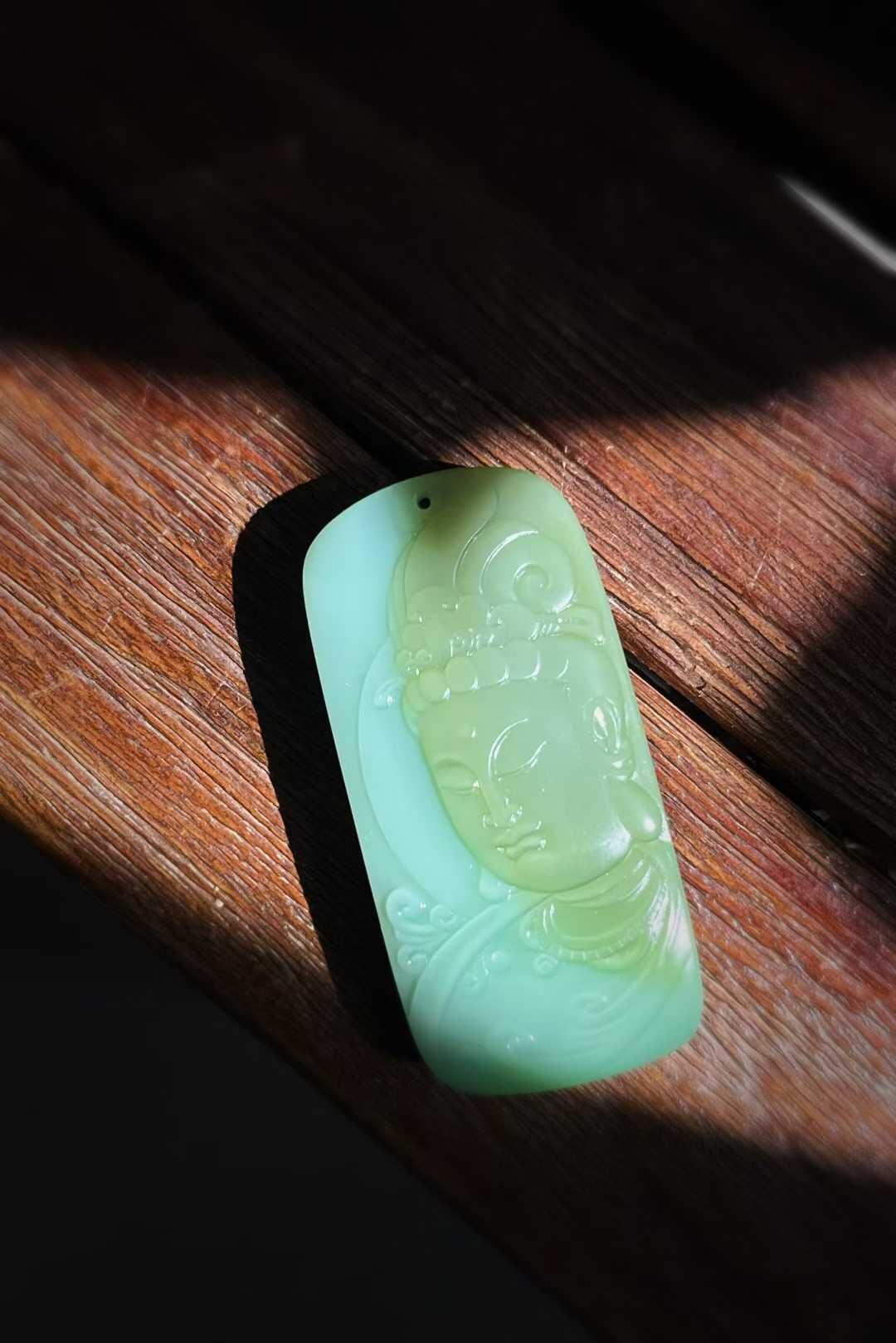 924711 和田玉碧玉觀音