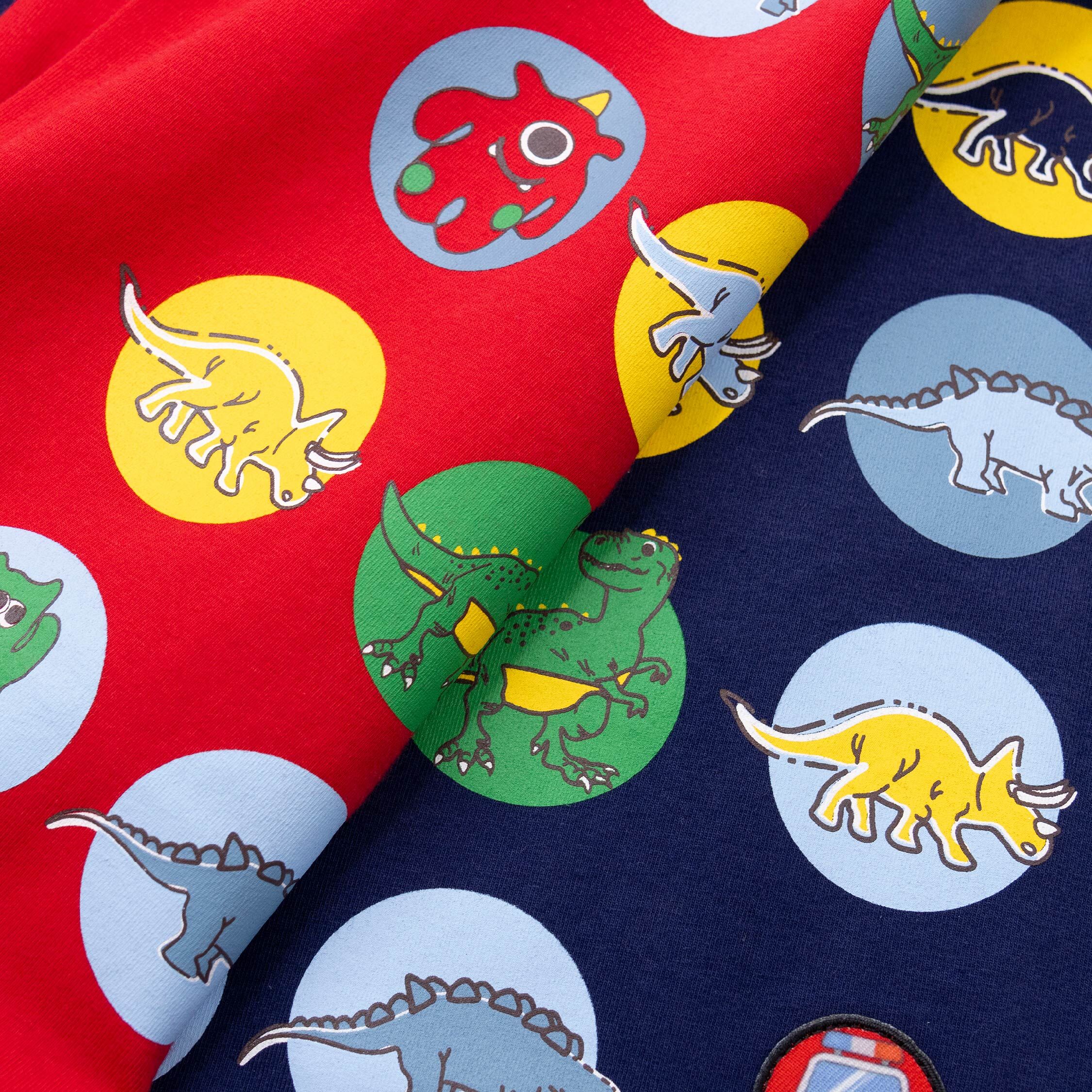 波紳士【22502】色彩恐龍警車布貼上衣＊二色