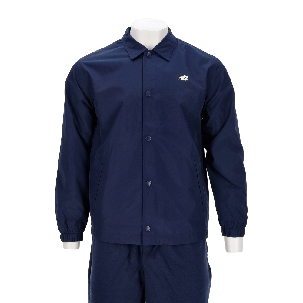 New Balance 男款 深藍色 NB 美規 休閒 排扣 襯衫 LOGO 外套 AMJ53317NNY