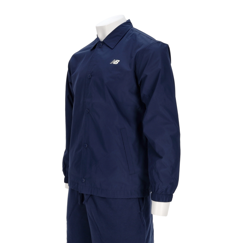 New Balance 男款 深藍色 NB 美規 休閒 排扣 襯衫 LOGO 外套 AMJ53317NNY
