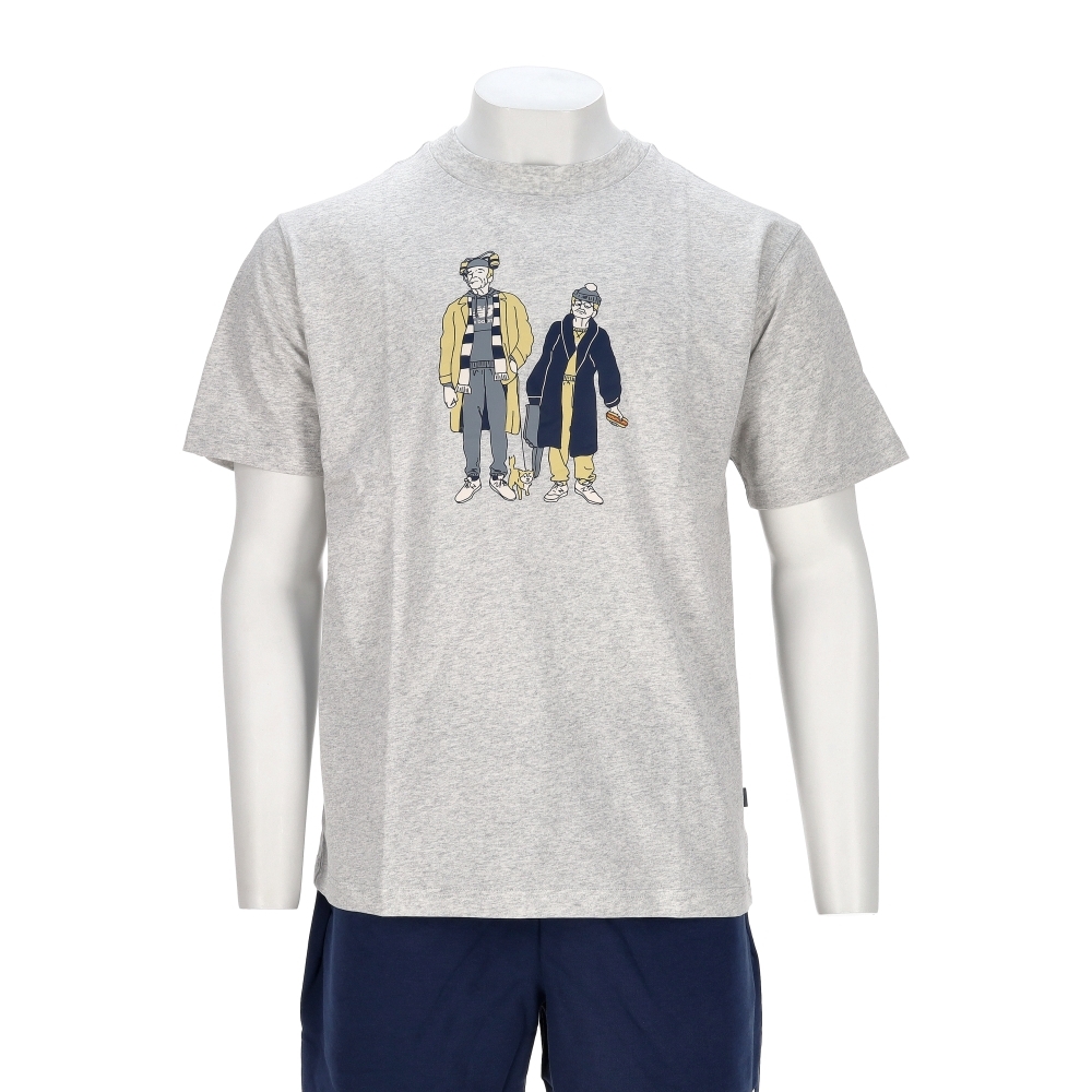 New Balance 男款 白色 NB 美規 印花 圖案 上衣 休閒 純棉 短袖 MT53969AHH