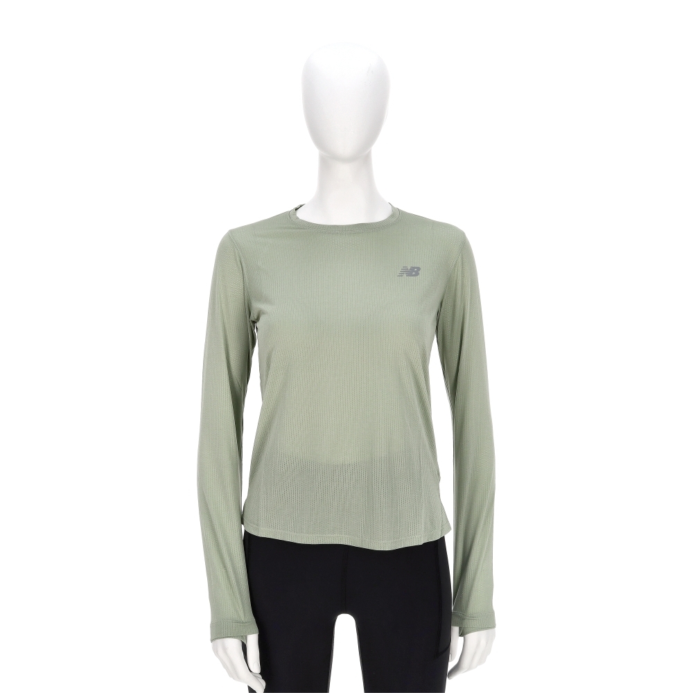New Balance 女款 灰色 NB 美規 快乾 上衣 運動 快乾 慢跑 長袖 WT41256GSH