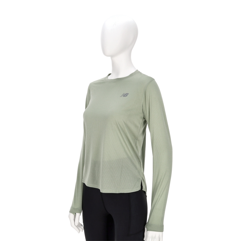 New Balance 女款 灰色 NB 美規 快乾 上衣 運動 快乾 慢跑 長袖 WT41256GSH