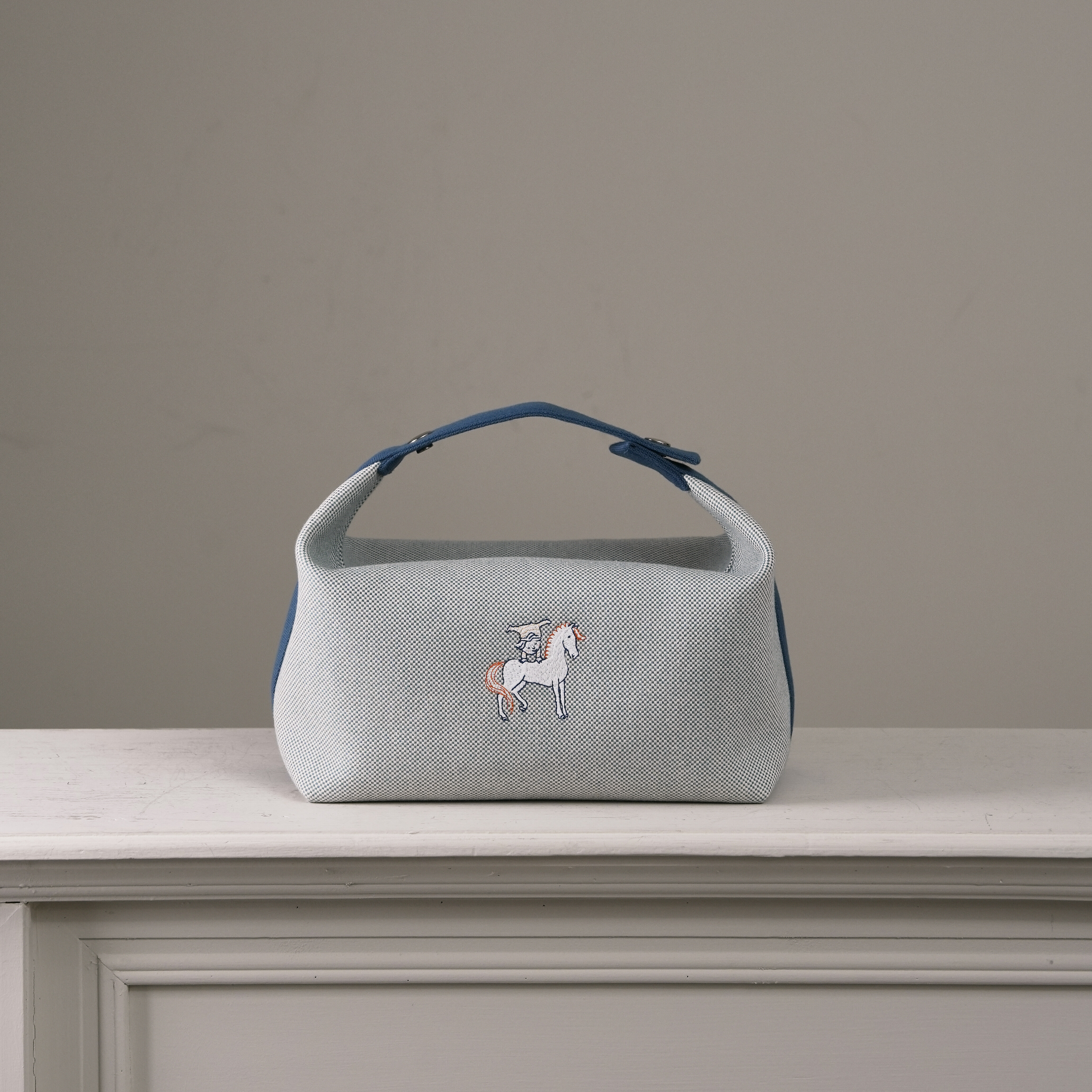 Hermes 刺繡獨角馬飯盒包