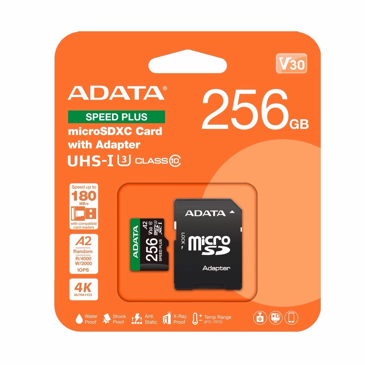 ADATA 威剛 Speed Plus microSDXC UHS-I U3 A2 V30 128G 256G 記憶卡