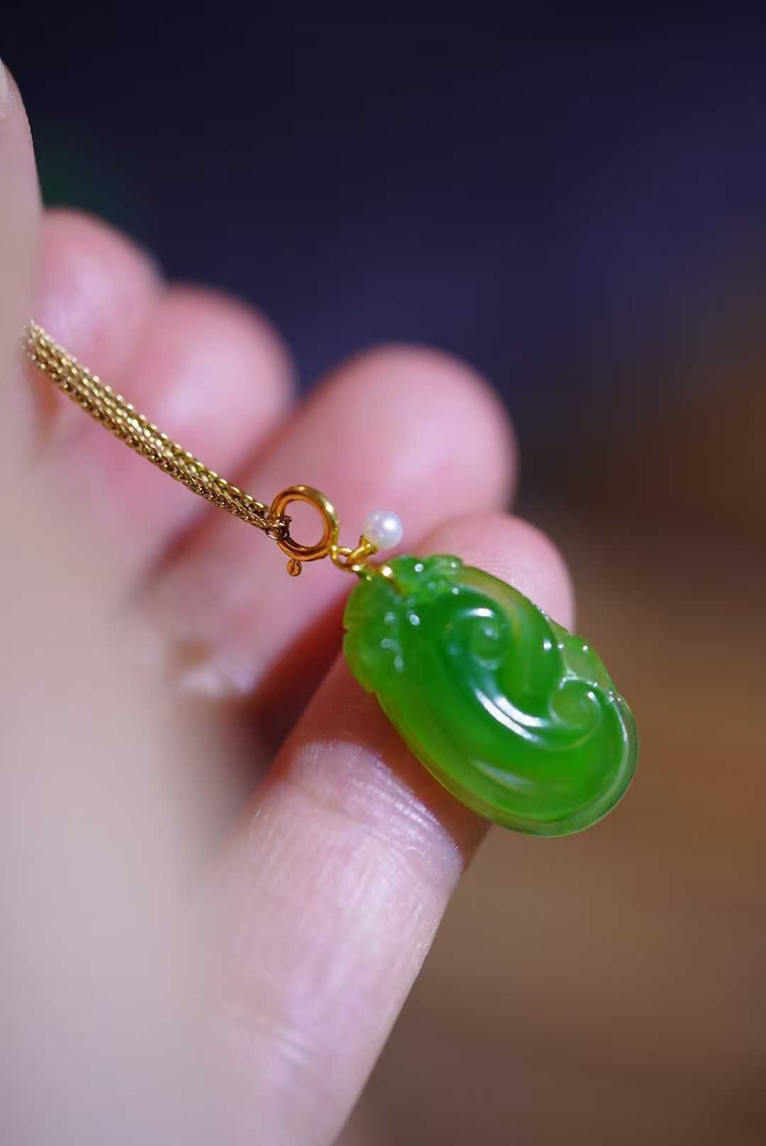 924717 和田玉碧玉如意吉祥