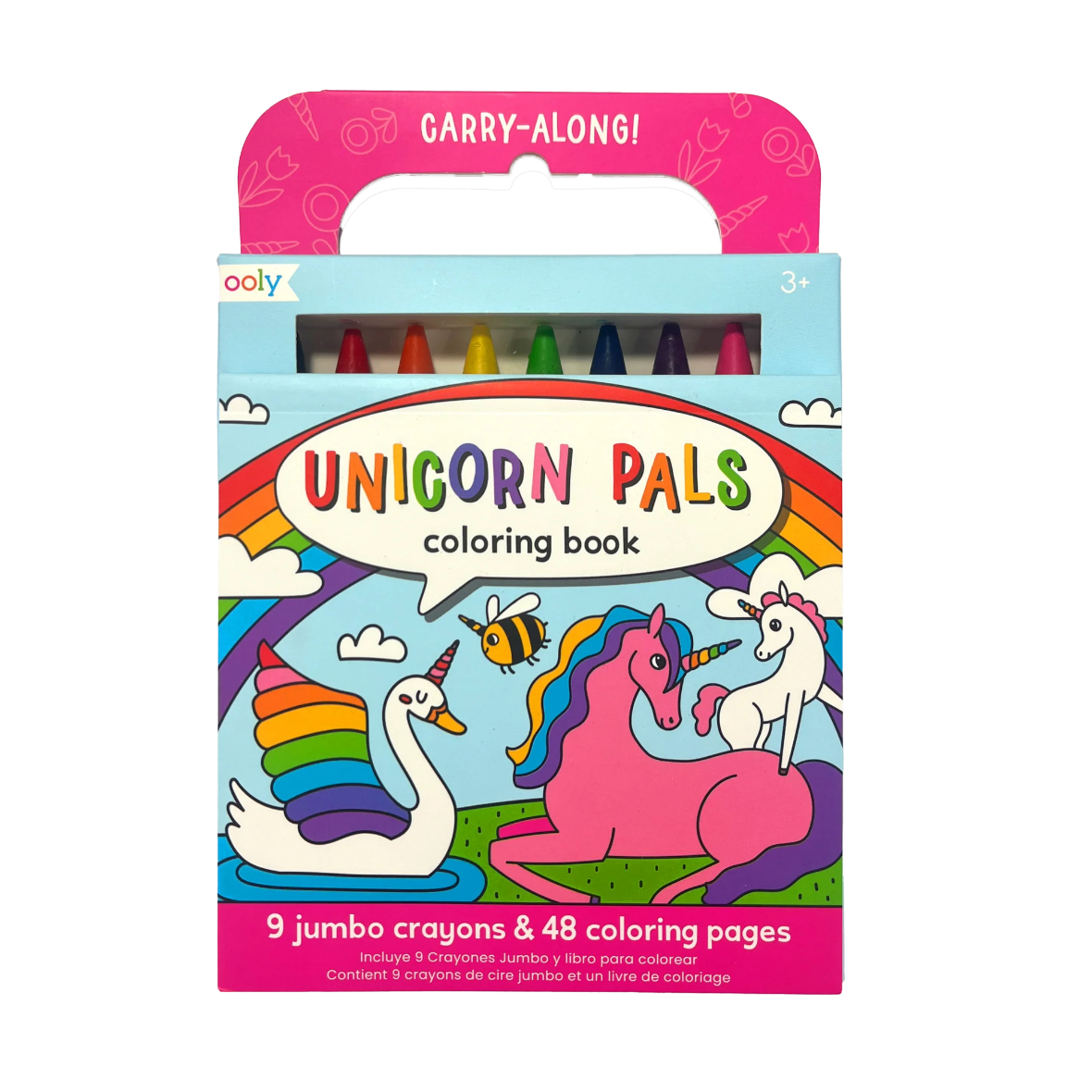 OOLY-CARRY-ALONG: COLORING BOOK SET -UNICORN PALS (10 PC SET)
